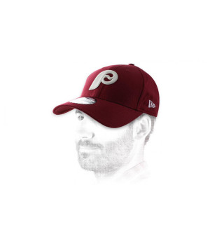 curva blanca roja P Casquette Phillies Flock Logo cardinal